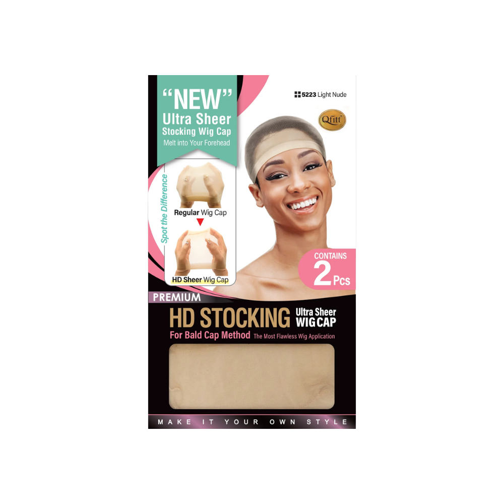 QFitt HD Stocking Wig Cap #5222 Medium Nude