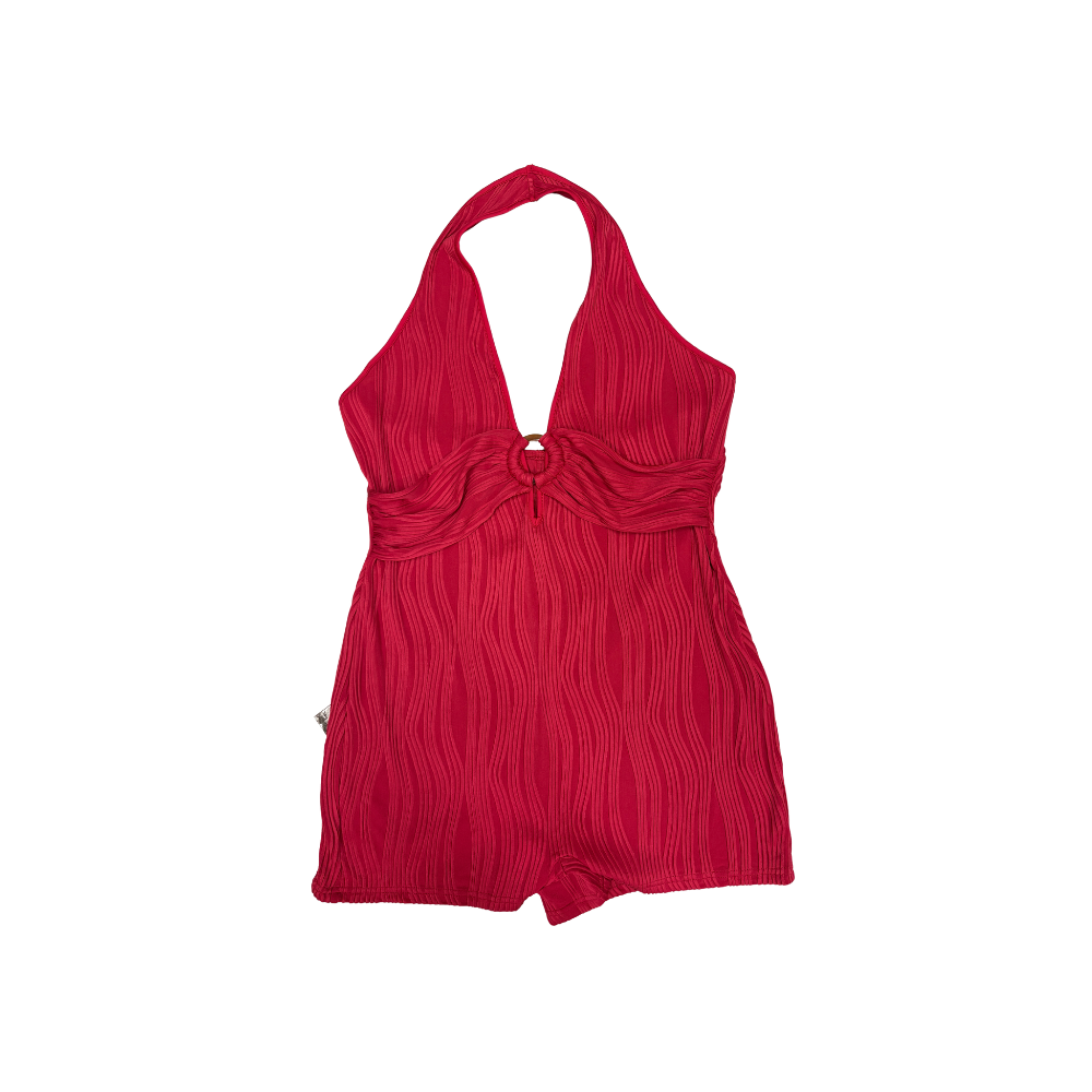 Textured Bodycon Romper
