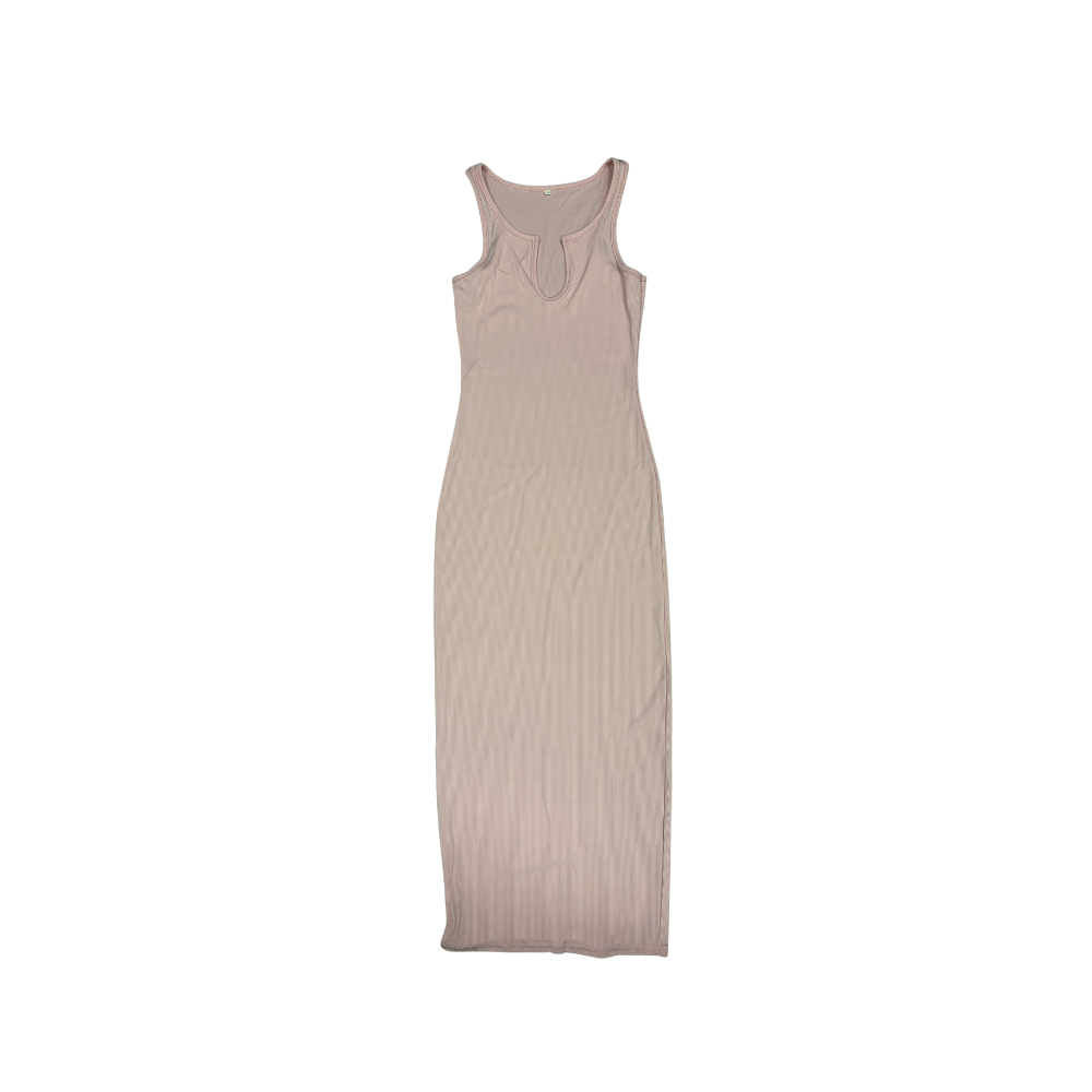 V-Neck Bodycon Maxi Dress