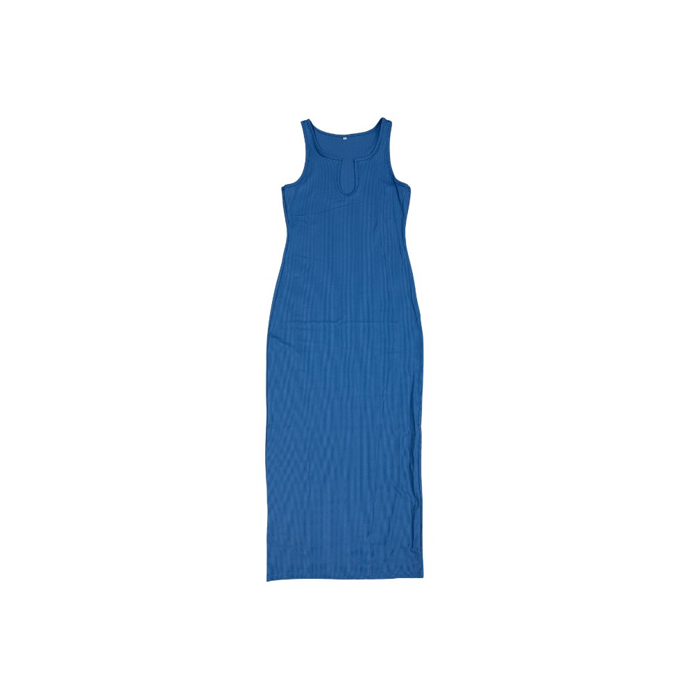 V-Neck Bodycon Maxi Dress