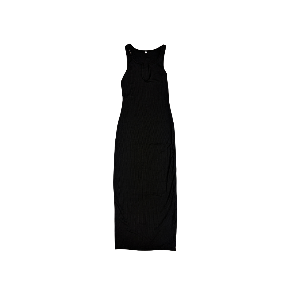V-Neck Bodycon Maxi Dress