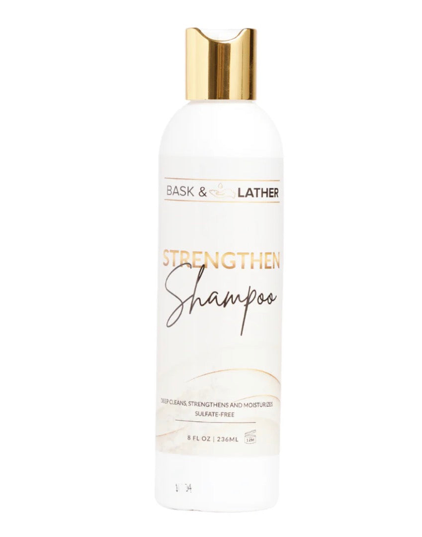 Bask & Lather Strengthen Shampoo 8 Oz