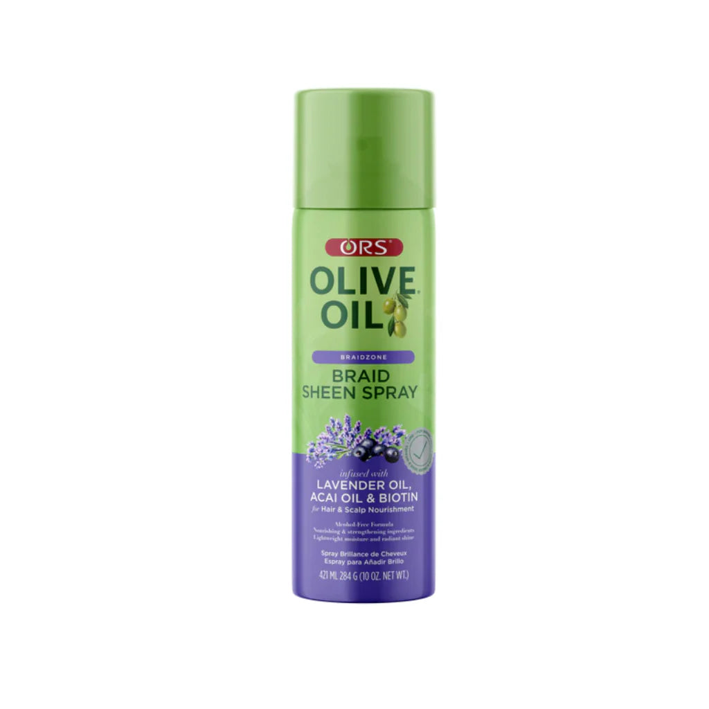 ORS Oive Oil Braid Sheen Spray Lavender Acai Biotin Oil 10 Oz