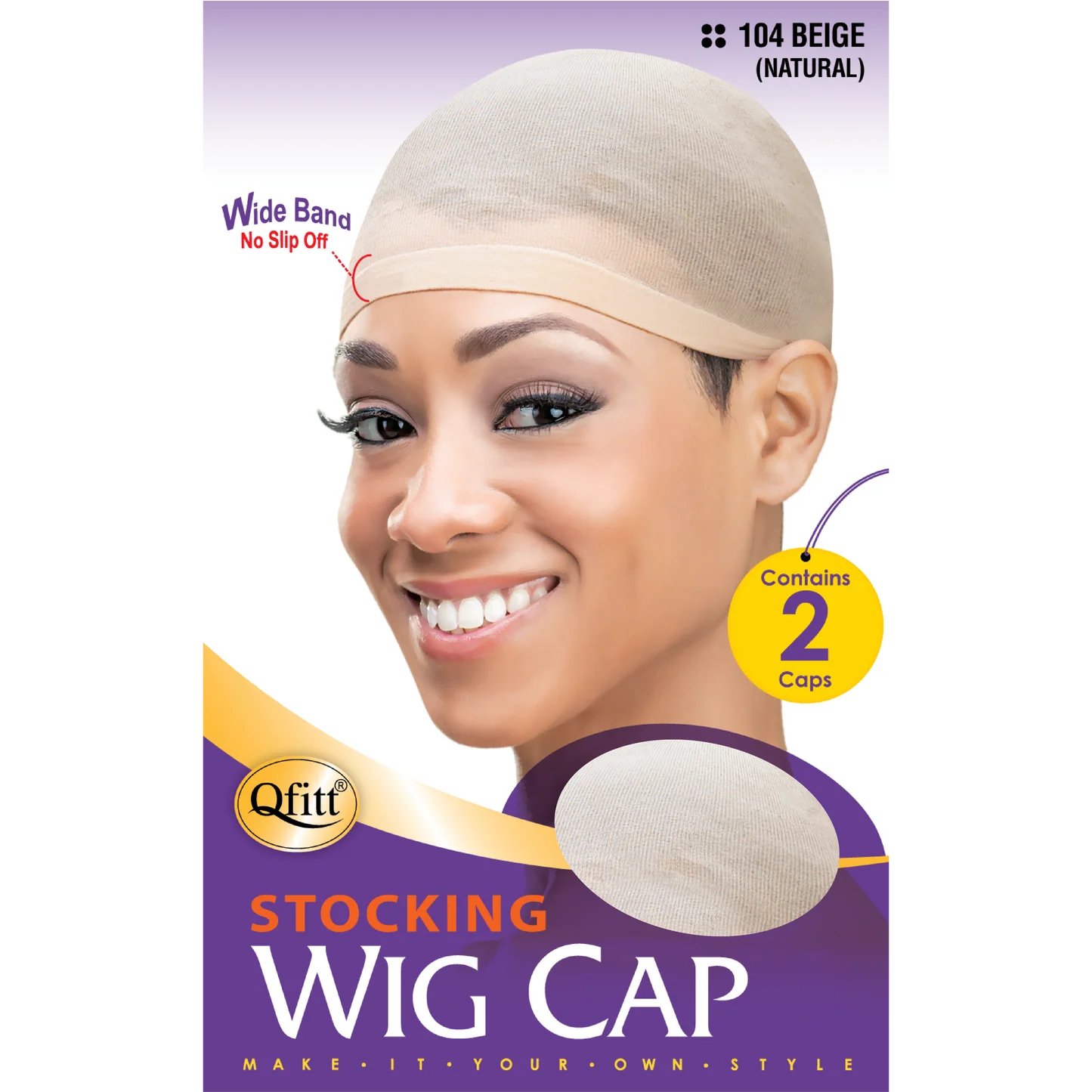 QFitt Stocking Wig Cap 2 Pc