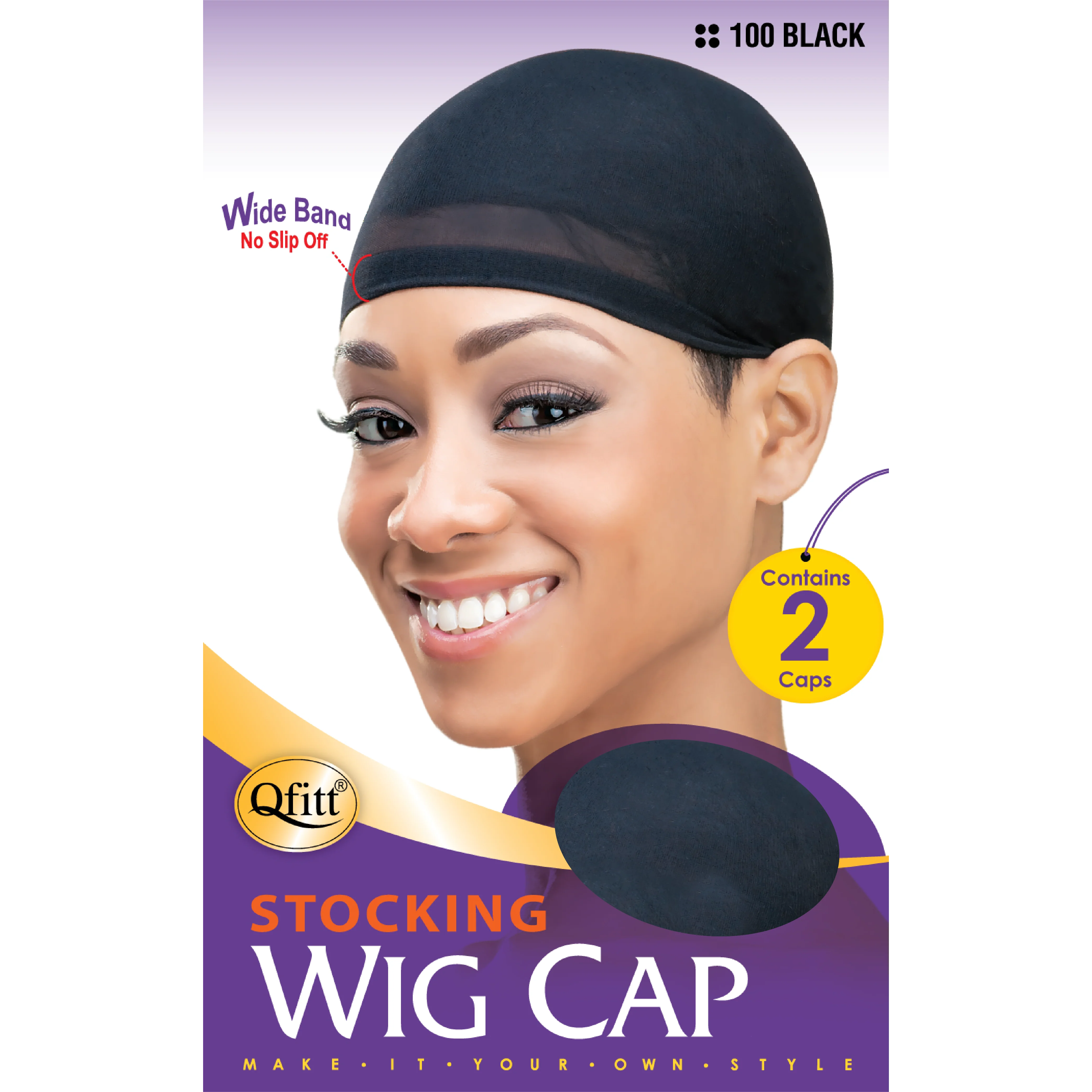 QFitt Stocking Wig Cap 2 Pc