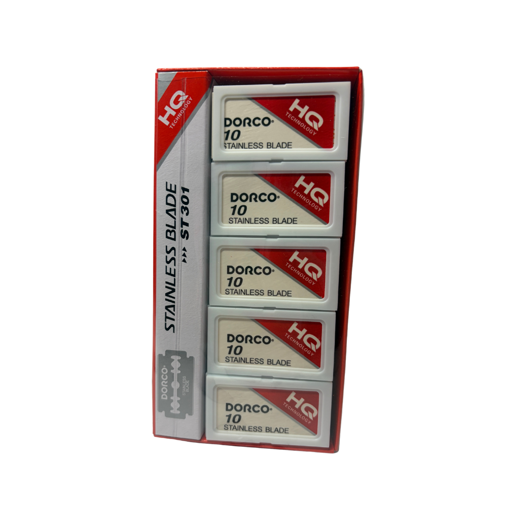 Dorco Stainless Steel Razor Blades (Red)